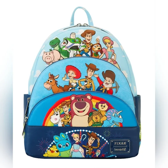 Loungefly Pixar Toy Story Movie Collab Triple Pocket Backpack 🎒 - Picture 1 of 6